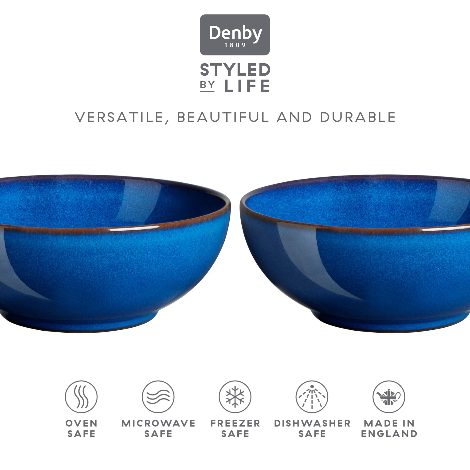 Amazon.com | Denby Imperial Set of 4 Coupe Cereal Bowl Set, One